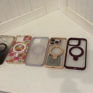 Floral and Solid Color Phone Cases